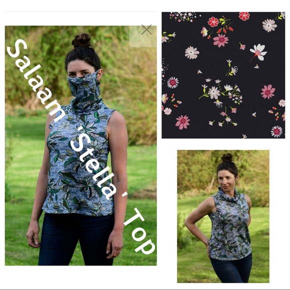 Salaam 'Stella' Tank-Face Mask Top - Picture 1 of 14